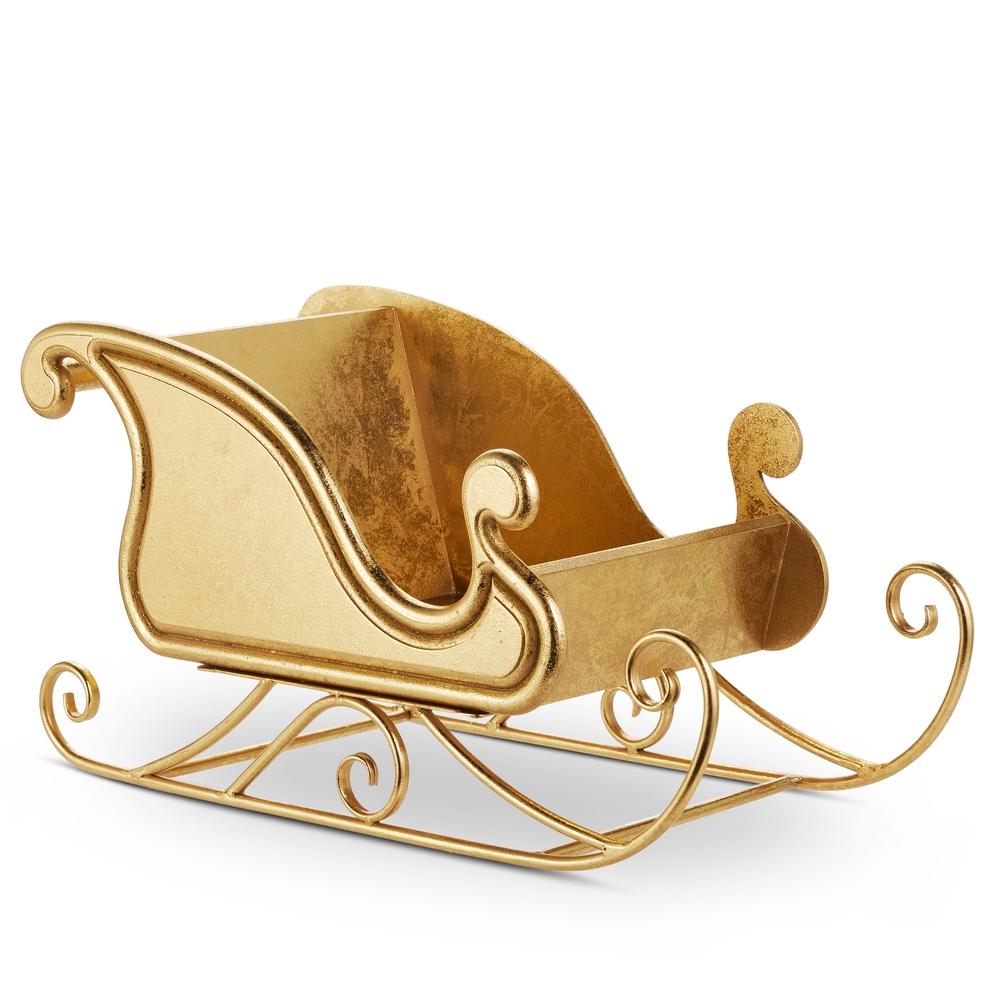 RAZ Imports 13" Gold Sleigh
