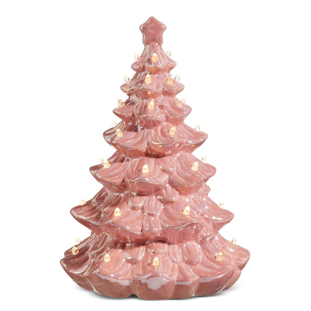 RAZ Imports 13" Lighted Pink Vintage Tree