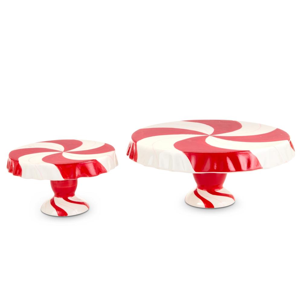 RAZ Imports 13" Peppermint Cake Stands