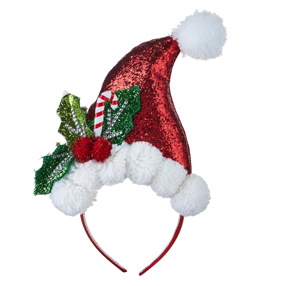 RAZ Imports 13" Santa Hat Headband with Holly