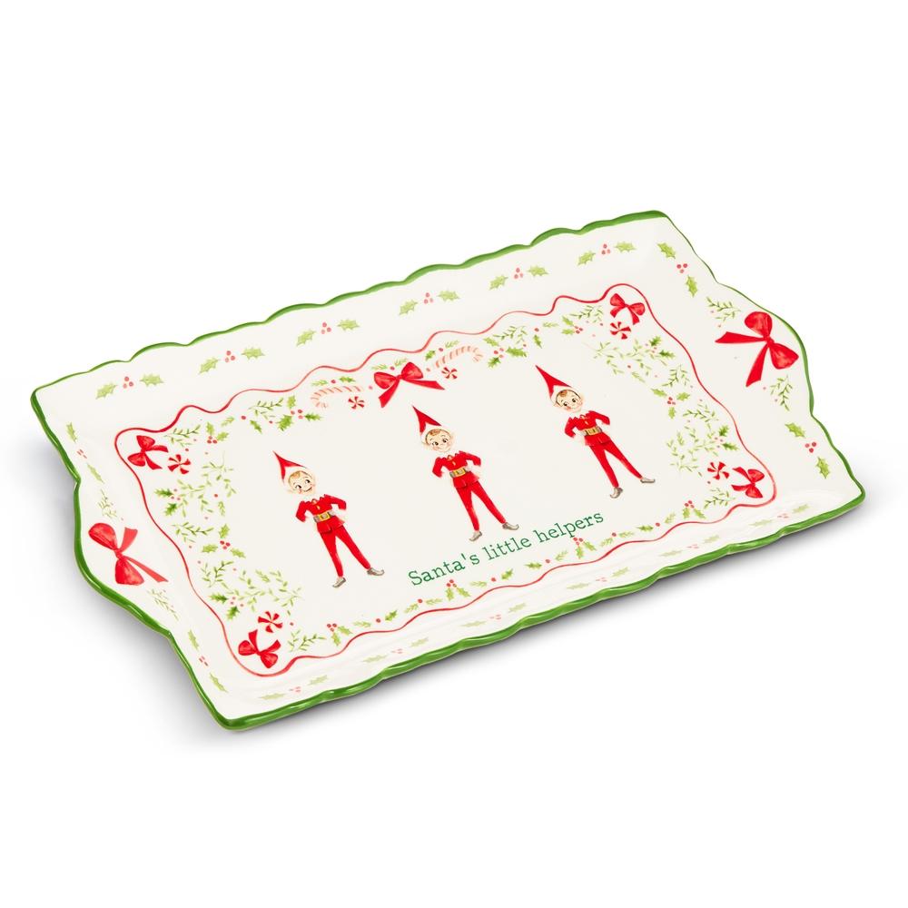 RAZ Imports 13" Santa's Little Helper Tray