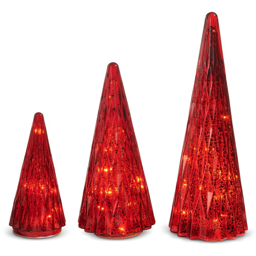 RAZ Imports 14.5" Berry Glass Lighted Trees