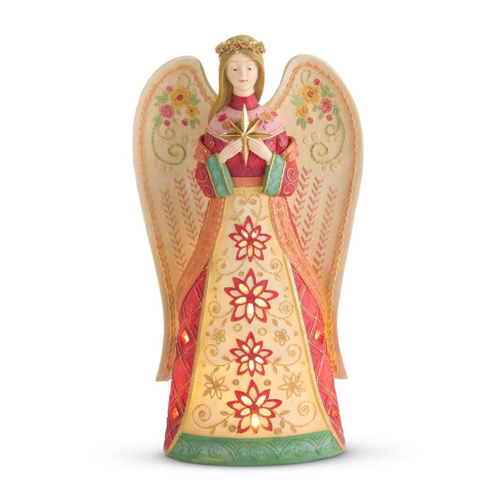 RAZ Imports 14.5" Lighted Embroidery Angel
