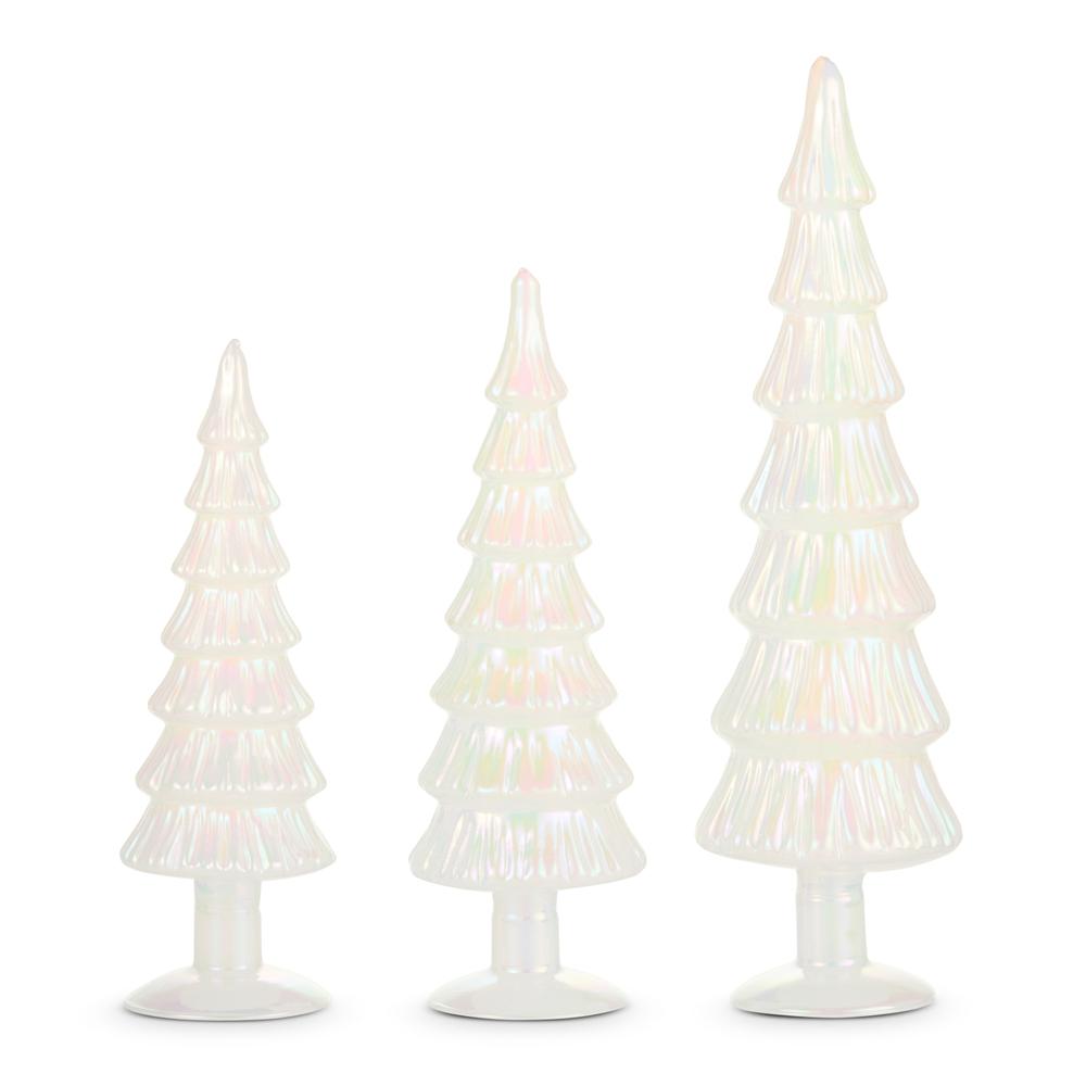 RAZ Imports 14.5" White Iridescent Tree