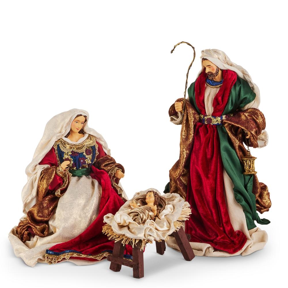 RAZ Imports 14.75" Blue and Gold Holy Family