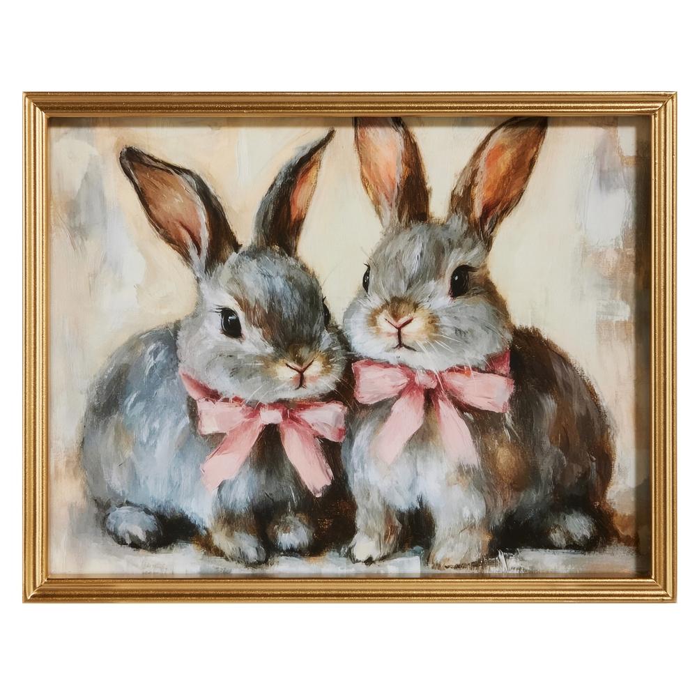 RAZ Imports 14" Easter Bunnies Framed Wall Art