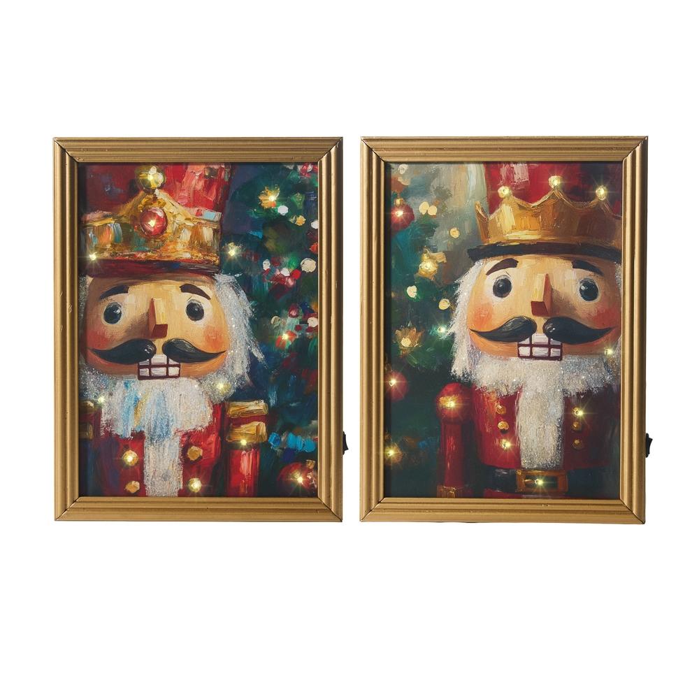 RAZ Imports 14" Framed Holiday Nutcracker Lit Print