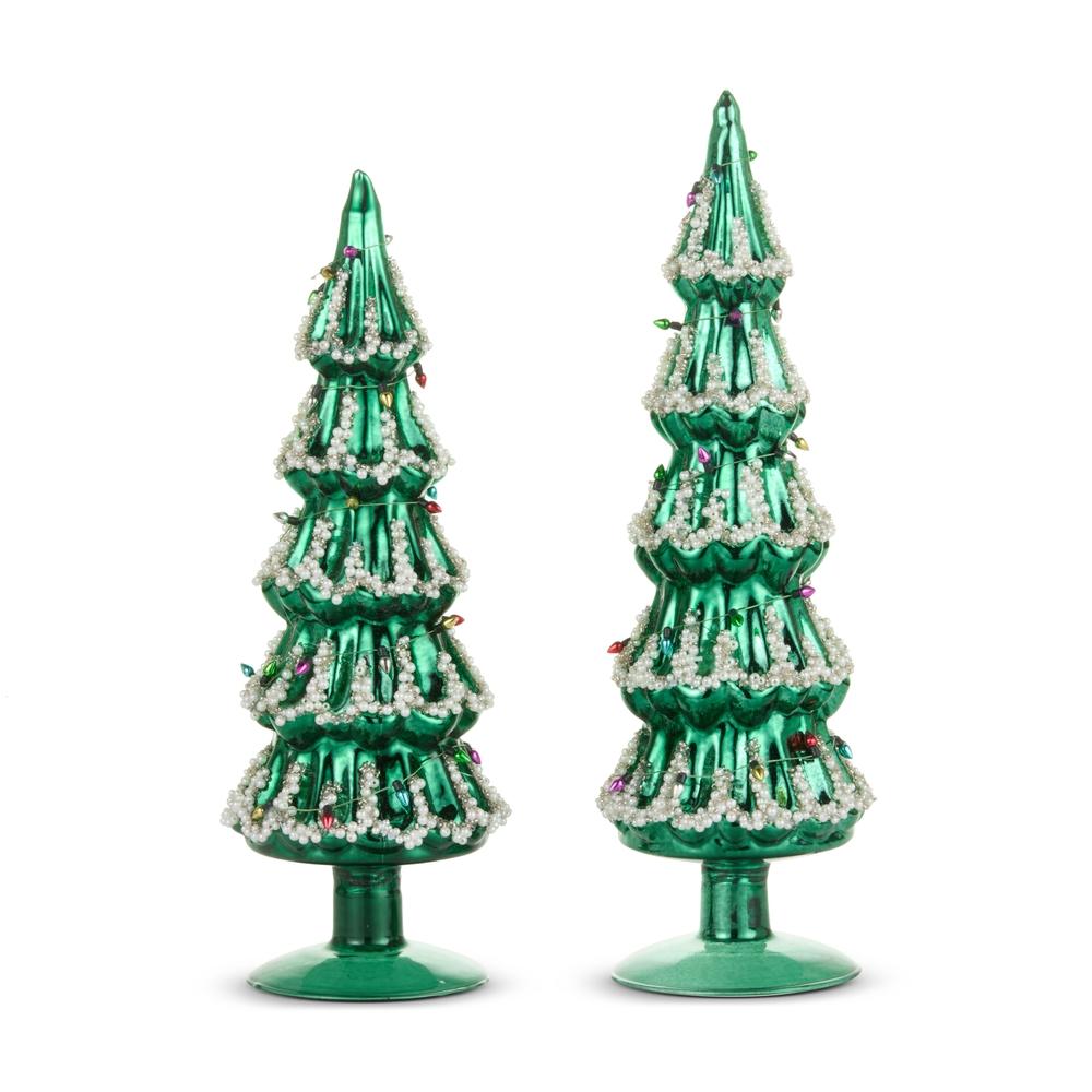 RAZ Imports 14" Green Decorated Trees