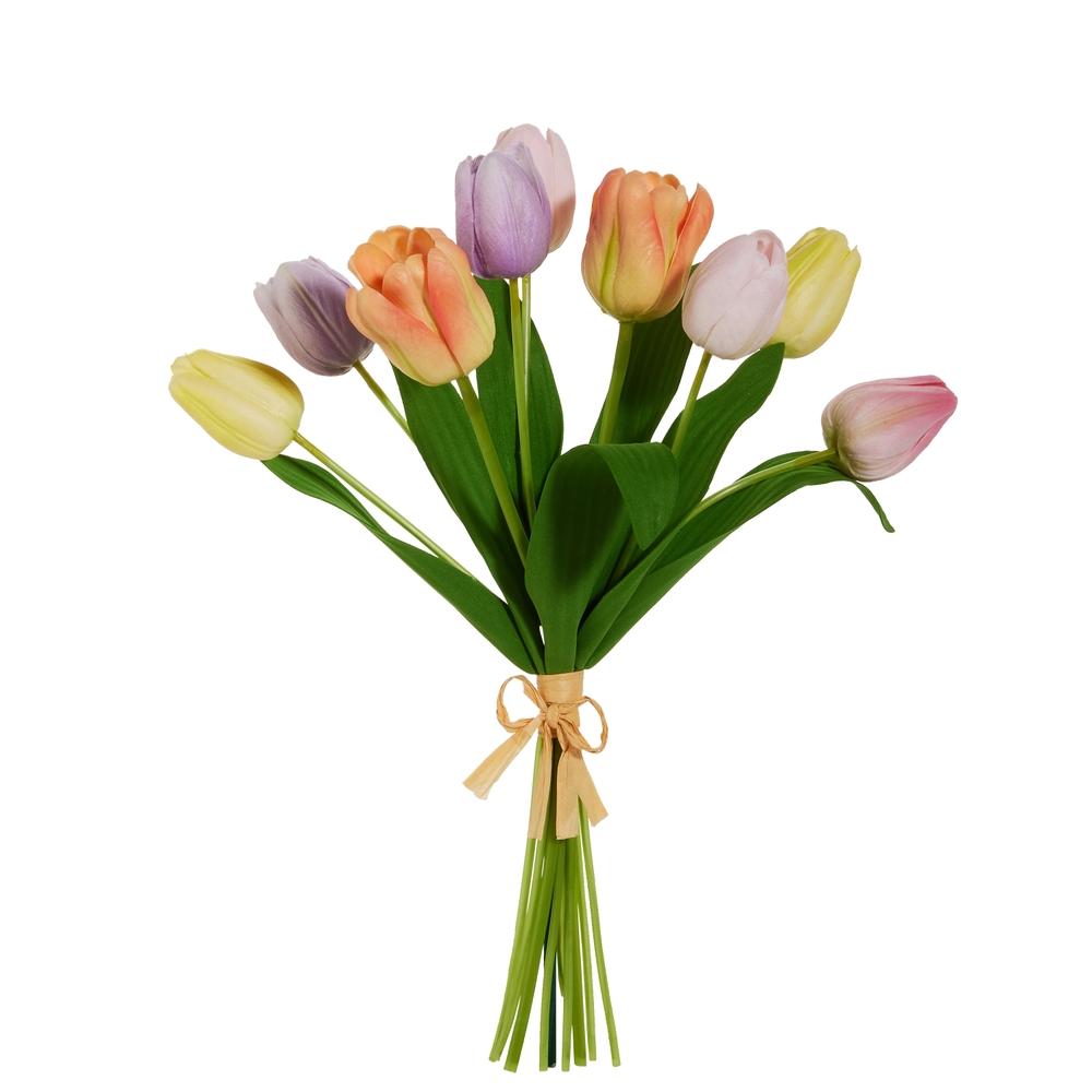 RAZ Imports 14" Real Touch Pastel Tulip Bundle