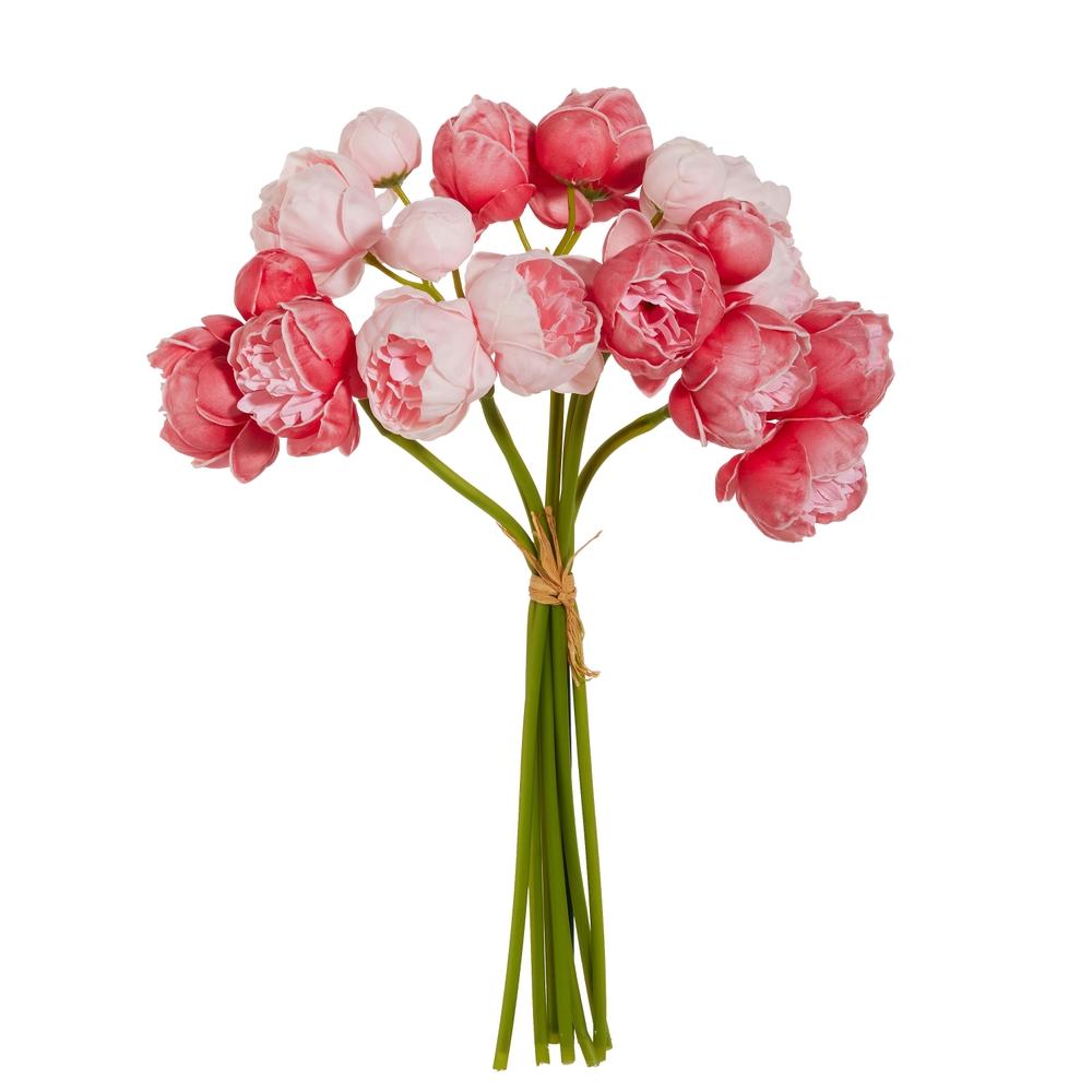RAZ Imports 14" Real Touch Peach Peony Bundle