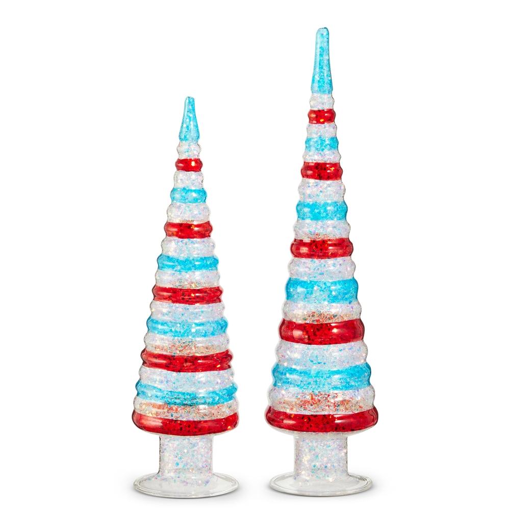 RAZ Imports 14" Red and Blue Stripe Tree
