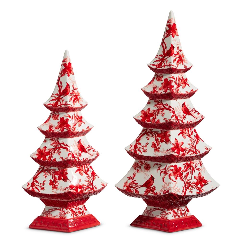 RAZ Imports 14" Red Chinoiserie Trees