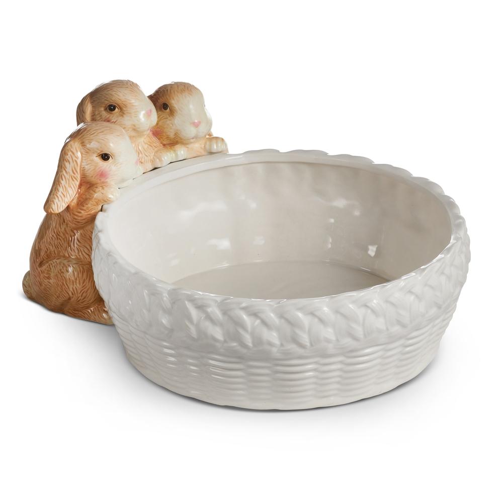 RAZ Imports 14" Weave Bunny Bowl