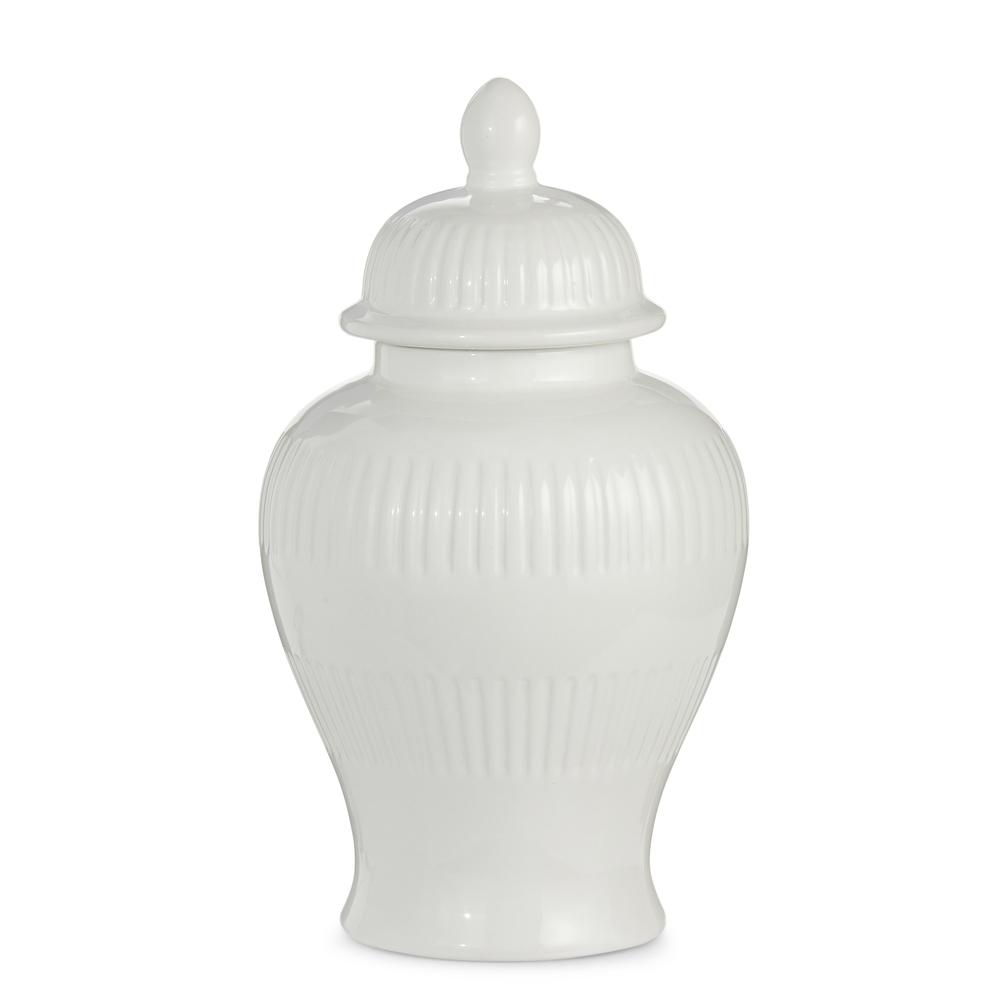 RAZ Imports 14" White Ginger Jar