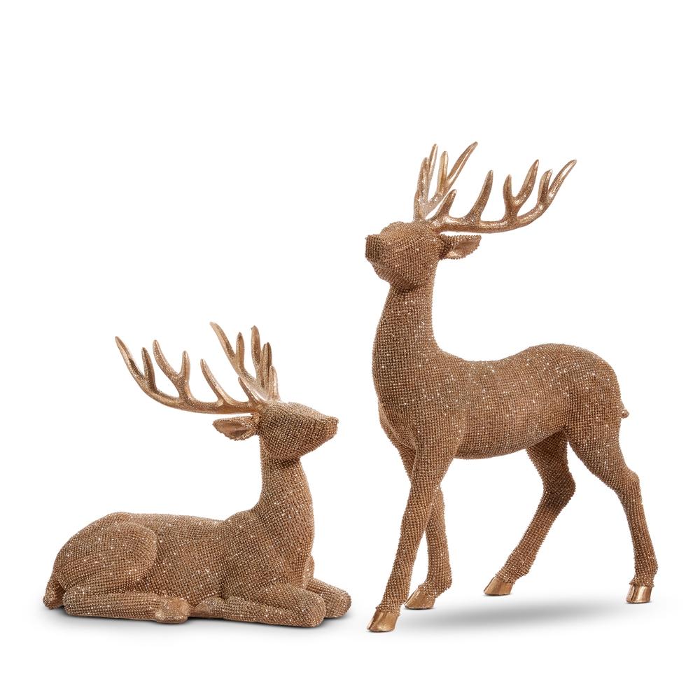 RAZ Imports 15.25" Bronze Glittered Deer