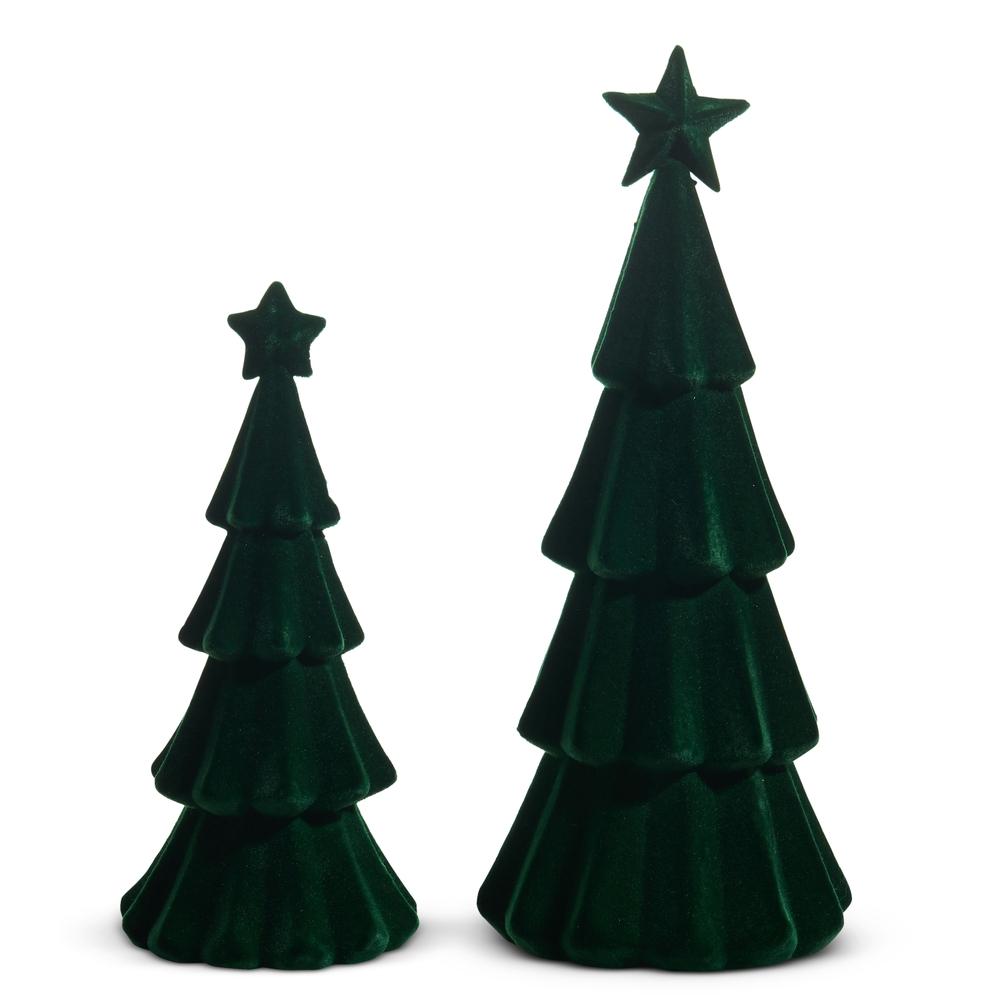 RAZ Imports 15.5" Green Flocked Trees