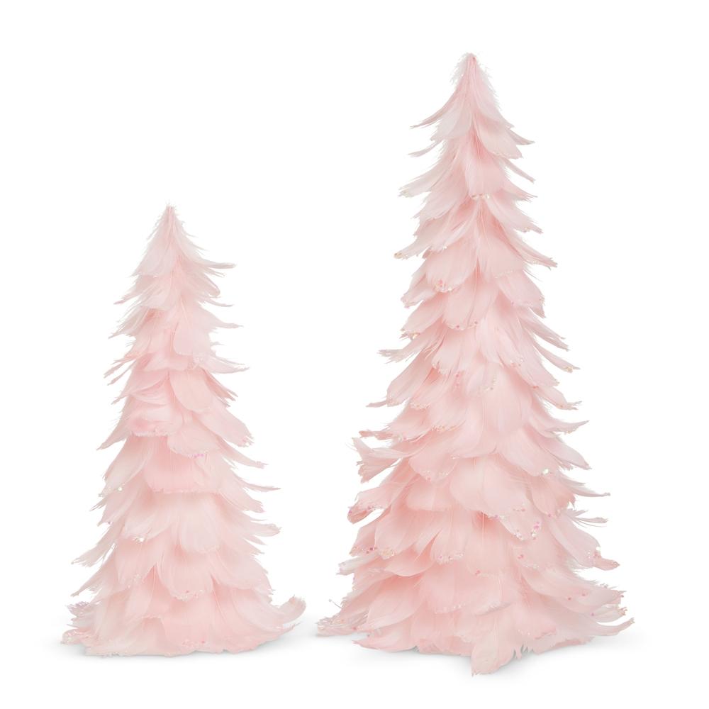 RAZ Imports 15.5" Pink Feather Cone Tree