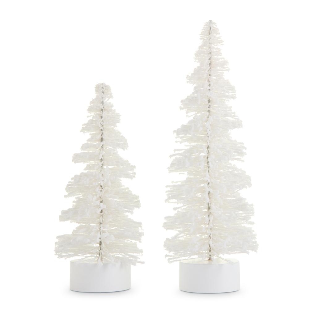 RAZ Imports 15.5" White Snowy Spiral Sisal Tree