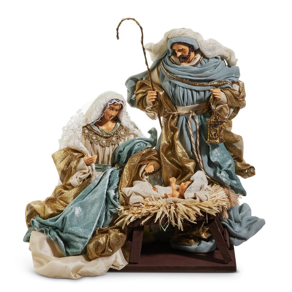 RAZ Imports 15" Blue and Gold Holy Family