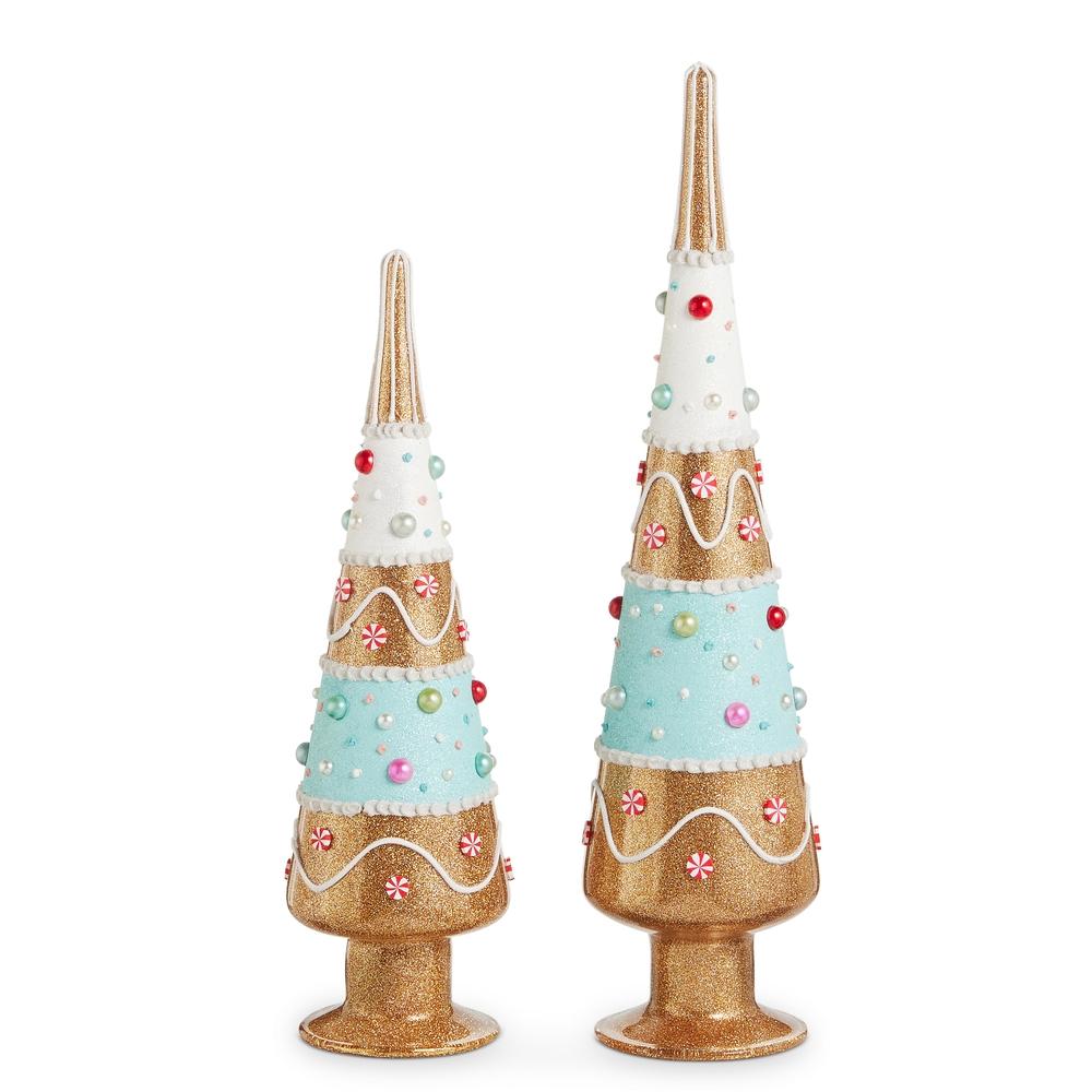 RAZ Imports 15" Blue Gingerbread Trees