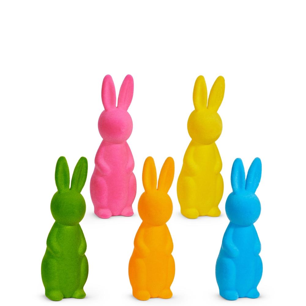 RAZ Imports 15" Bright Flocked Bunny