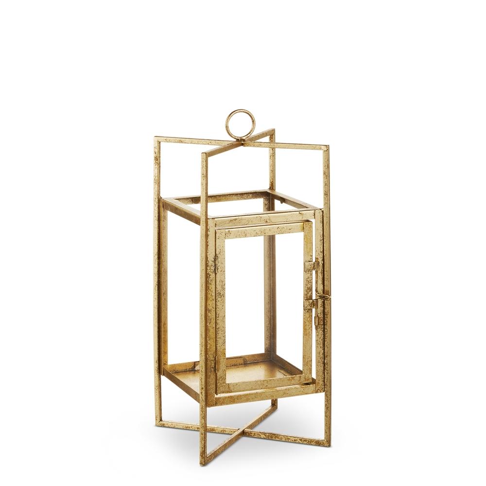 RAZ Imports 15" Gold Raised Lantern
