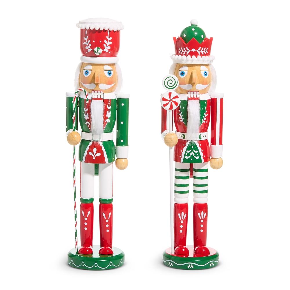 RAZ Imports 15" Peppermint Nutcracker