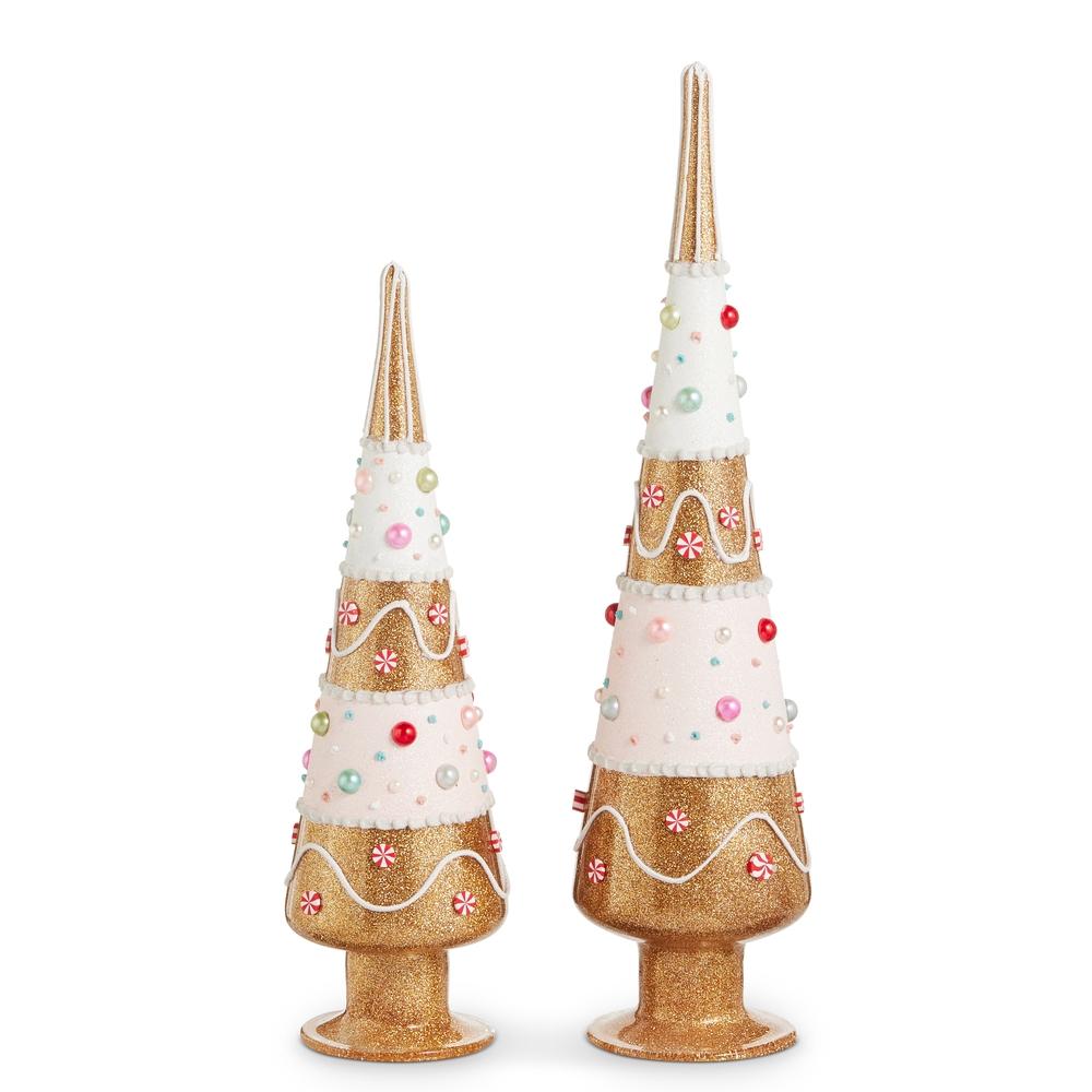 RAZ Imports 15" Pink Gingerbread Trees