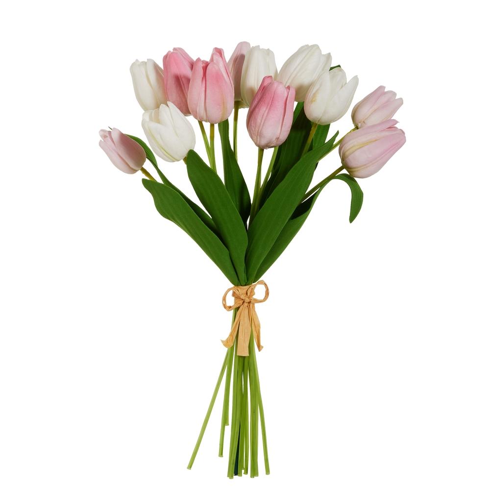 RAZ Imports 15" Real Touch Light Pink Tulip Bundle
