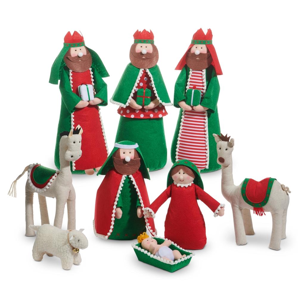 RAZ Imports 15" Red and Green Nativity
