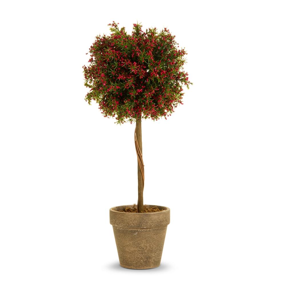 RAZ Imports 15" Red Pepper Berry Topiary