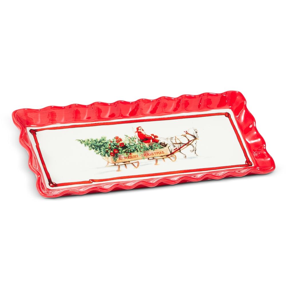 RAZ Imports 15" Santa Plate