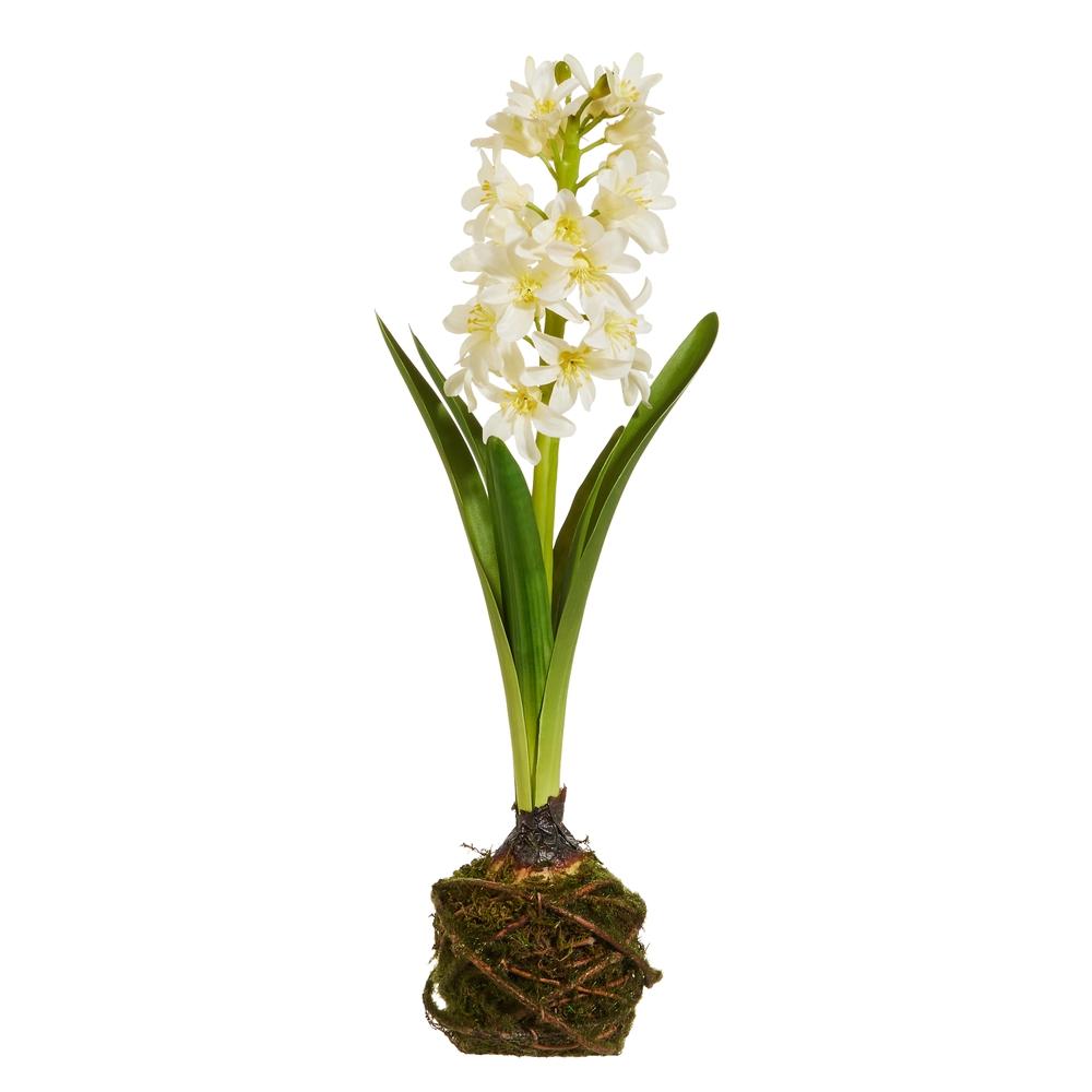 RAZ Imports 15" White Hyacinth Drop In
