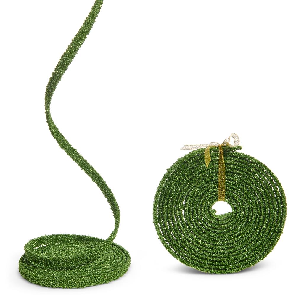 RAZ Imports 15' X 0.5" Green Beaded Garland