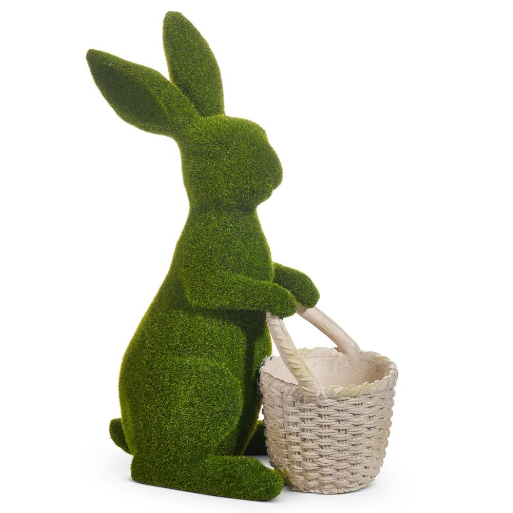 RAZ Imports 16.5" Moss Bunny with Basket
