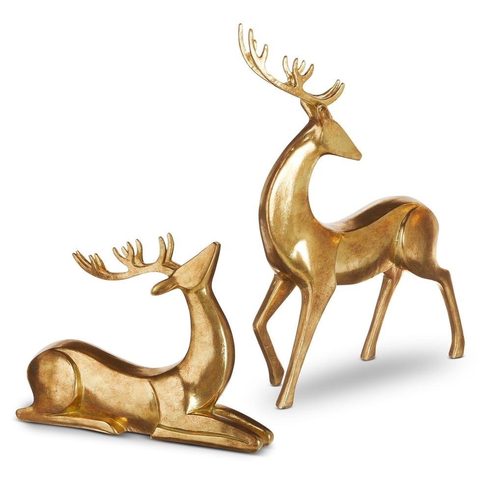 RAZ Imports 16.75" Aged Gold Deer