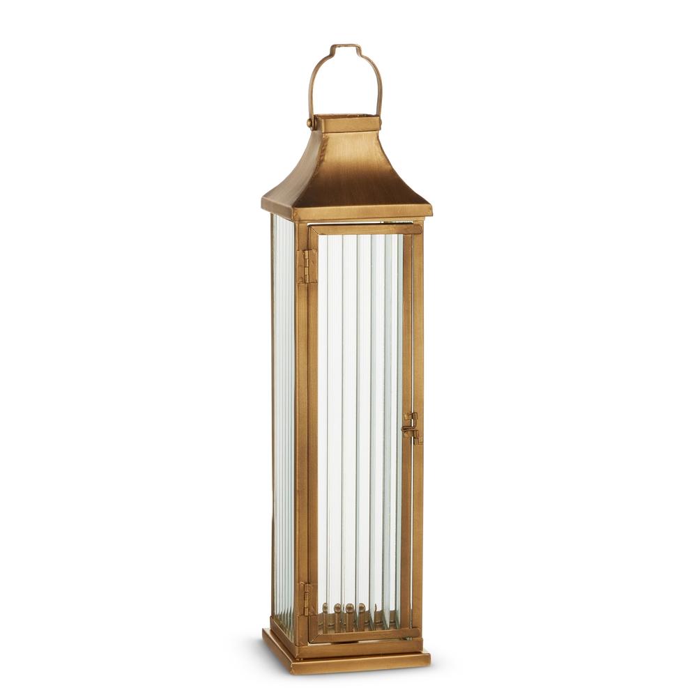 RAZ Imports 16.75" Gold Hanging Lantern