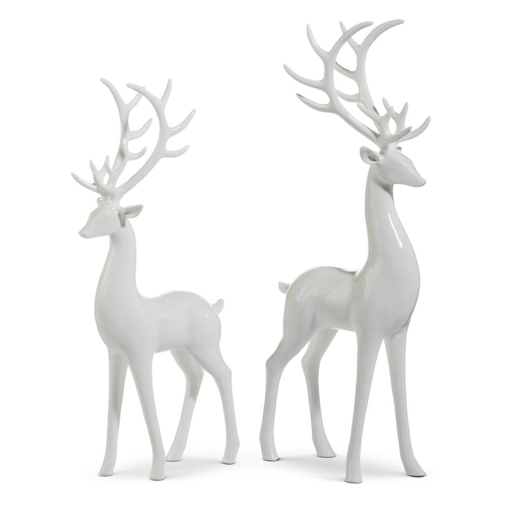 RAZ Imports 16.75" High Shine White Deer
