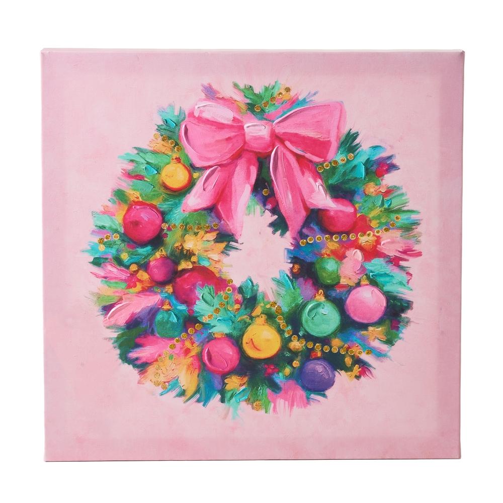 RAZ Imports 16" Brightmas Wreath Wall Art