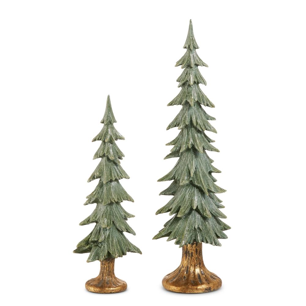 RAZ Imports 16" Glitter Trees on Antique Base