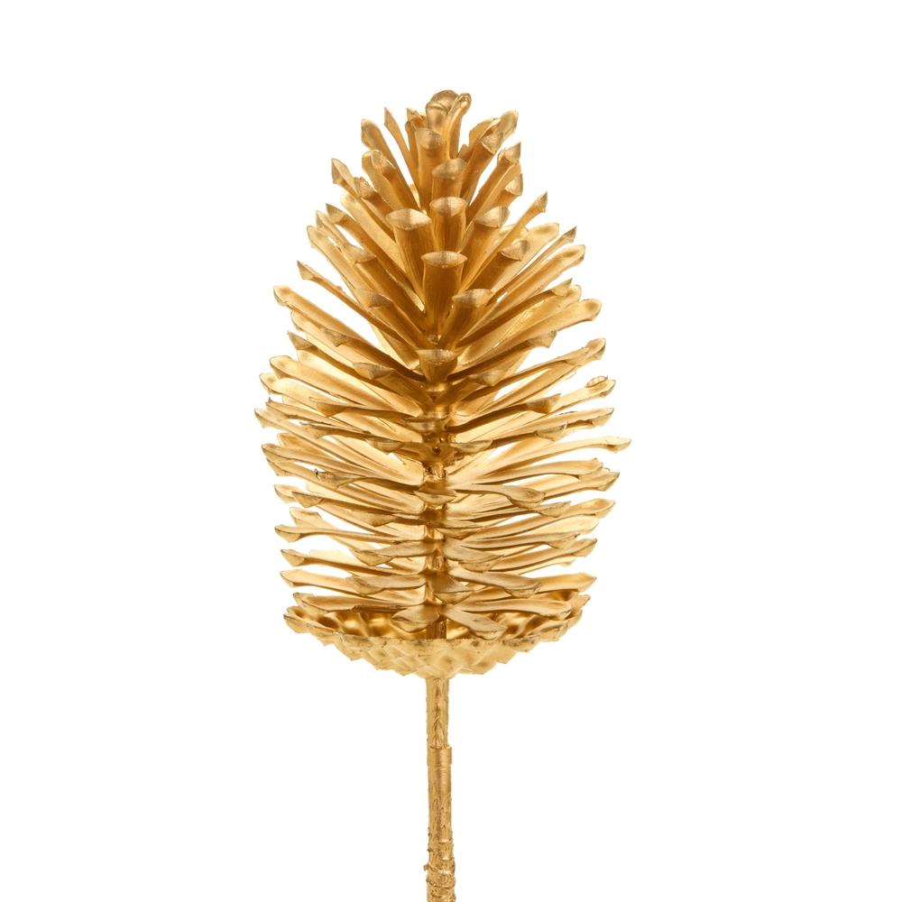 RAZ Imports 16" Gold Pinecone Stem