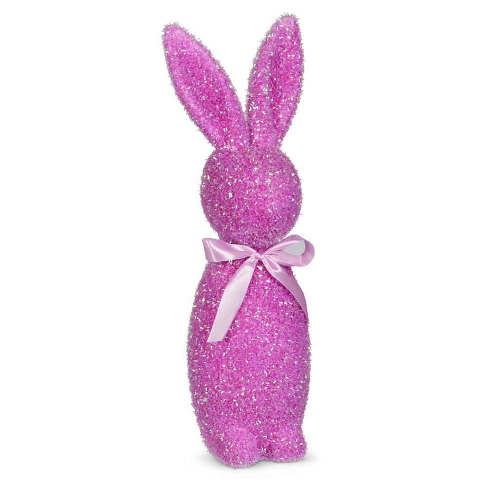 RAZ Imports 16" Iridescent Purple Flocked Bunny