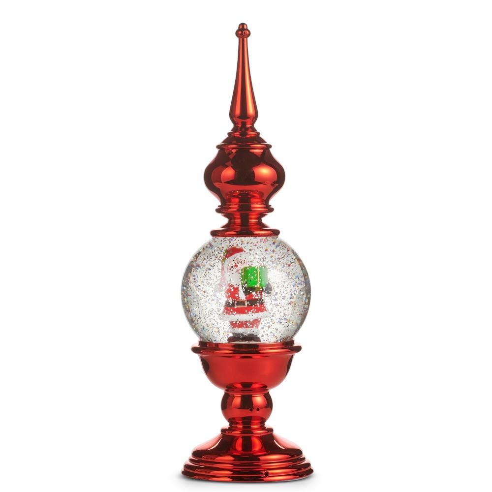 RAZ Imports 16" Lighted Santa Red Water Finial