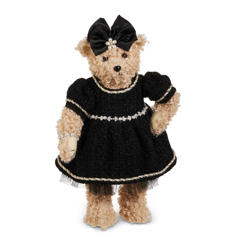 RAZ Imports 16" Ms. Bear in Bows and Tweed