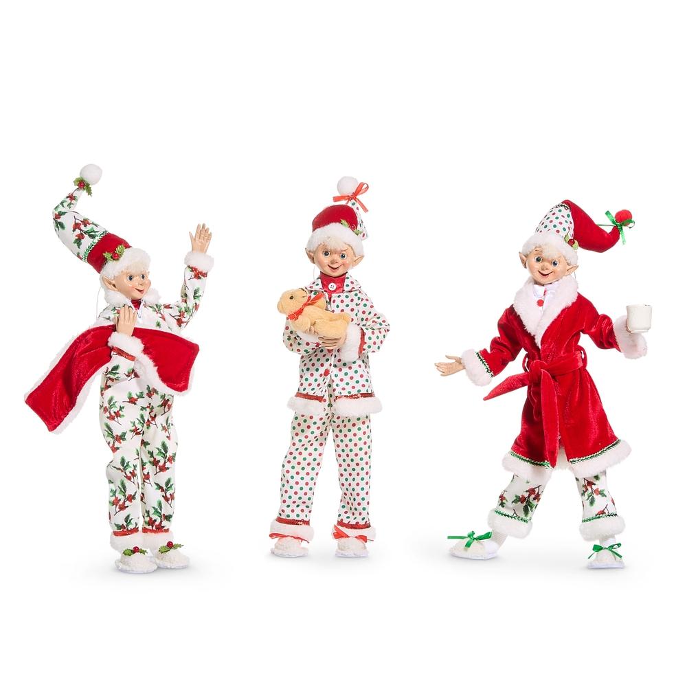 RAZ Imports 16" Pajama Party Posable Elf