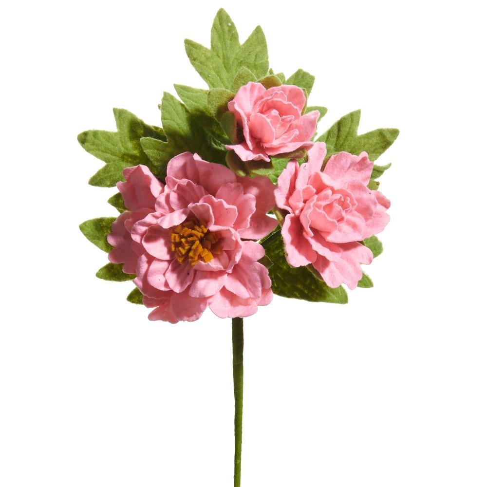 RAZ Imports 16" Pink Peony Felt Spray