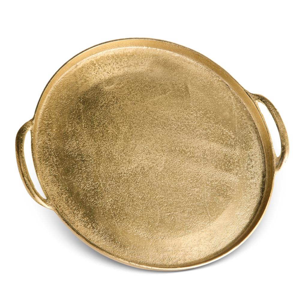 RAZ Imports 16" Round Decorative Gold Trays