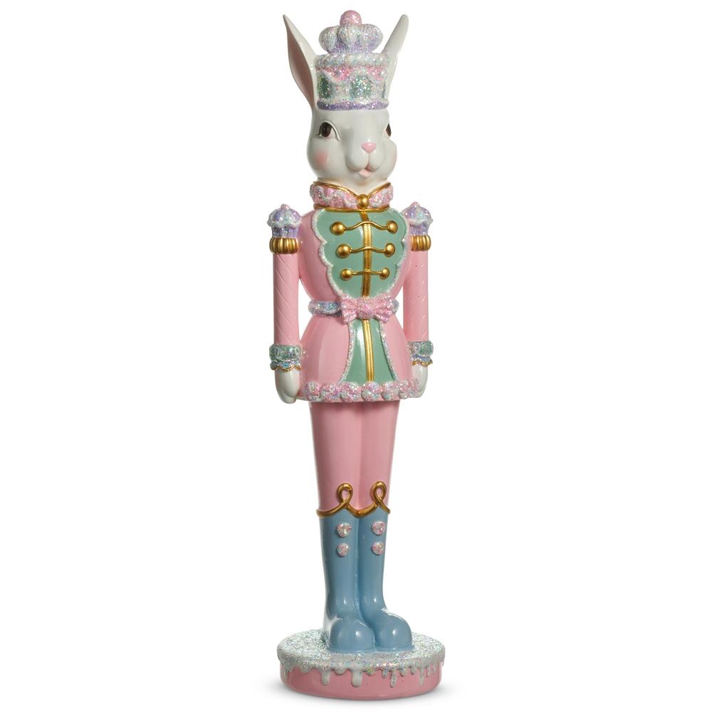 RAZ Imports 17.5" Frosted Easter Bunny Nutcracker