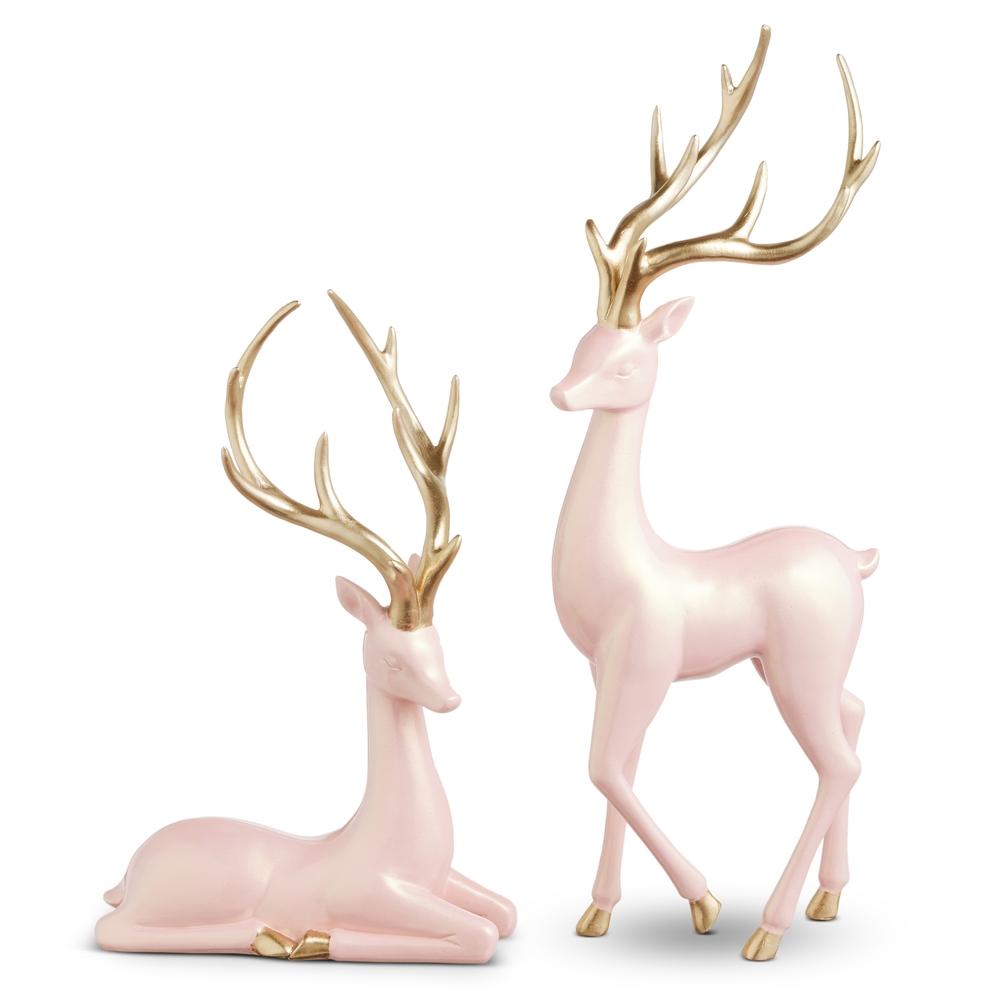 RAZ Imports 17.75" Pink Pearlescent Deer