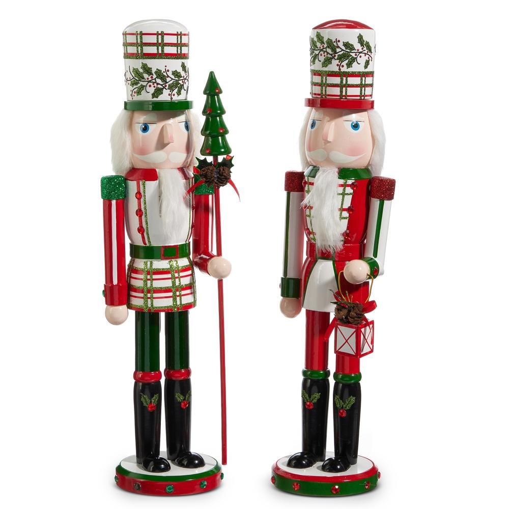 RAZ Imports 17.75" Plaid and Holly Nutcracker